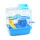 thumbnail image 1 of Jaula para hámster de 2 niveles, gran espacio, diseño de chasis alto, jaula para hábitat de hámster para mascotas, hámster, animales pequeños, azul, 1 of 12