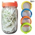 thumbnail image 2 of Coofit 4PCS Sprouting Lid Stainless Steel Universal Mesh Lid Strainer Lid for Mason Jar, 2 of 10