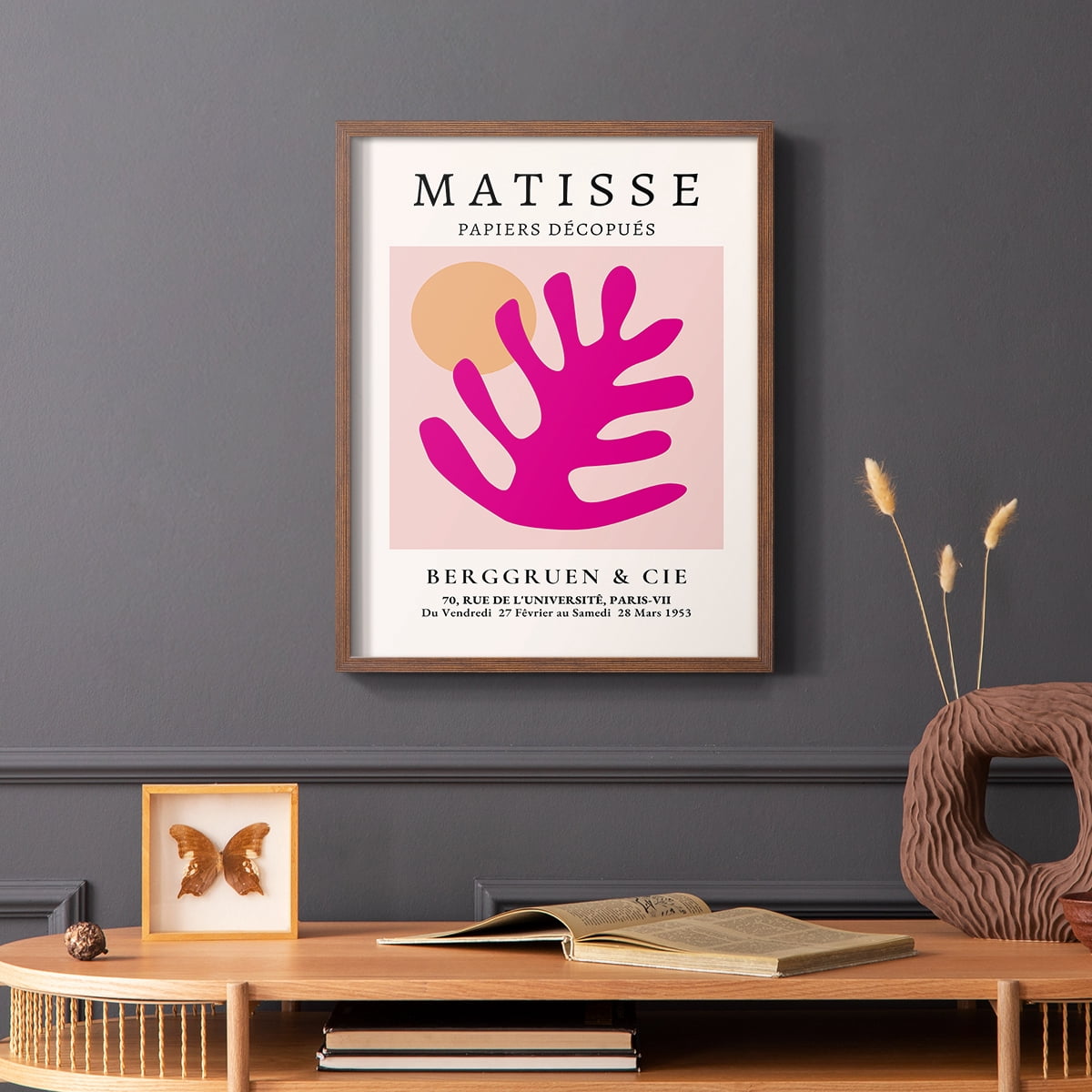 Matisse CLIV Framed Print in Brown Solid Wood 8 x 10 Framed Print