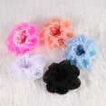 thumbnail image 3 of 5pcs Hair Bun Cover Mesh Flower Ballet Bun Net Crochet Elastic Hair Snood Net for Girls, 3 of 7