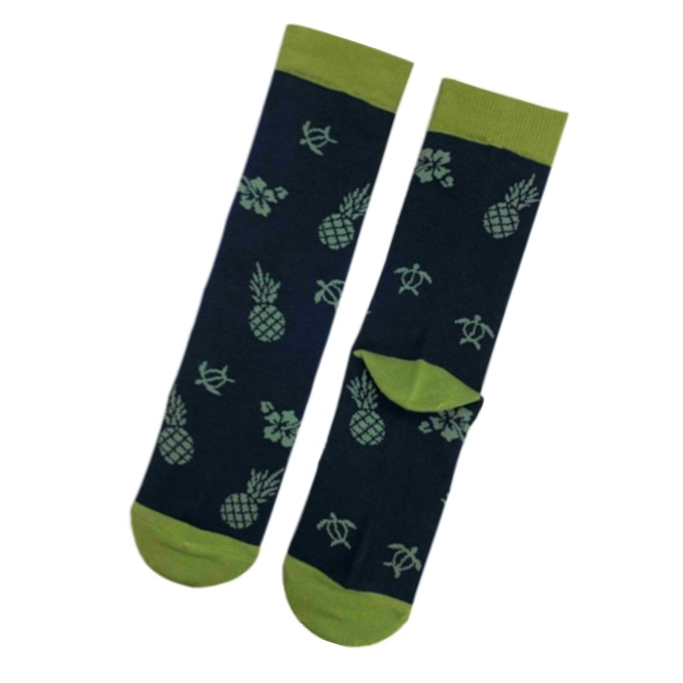 Chiefly Pineapple and Flower Patterned Long Socks for Women and Men