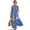 Blue Cherry Blossom, variant on Crane Mountain Cherry Blossom Print Women Tank Sundress Casual Sleeveless Round Neck Loose Wrinkle-Free Long Maxi Vacation Dress Linen Cocktail Party Madi Dresses with Pockets, Size M