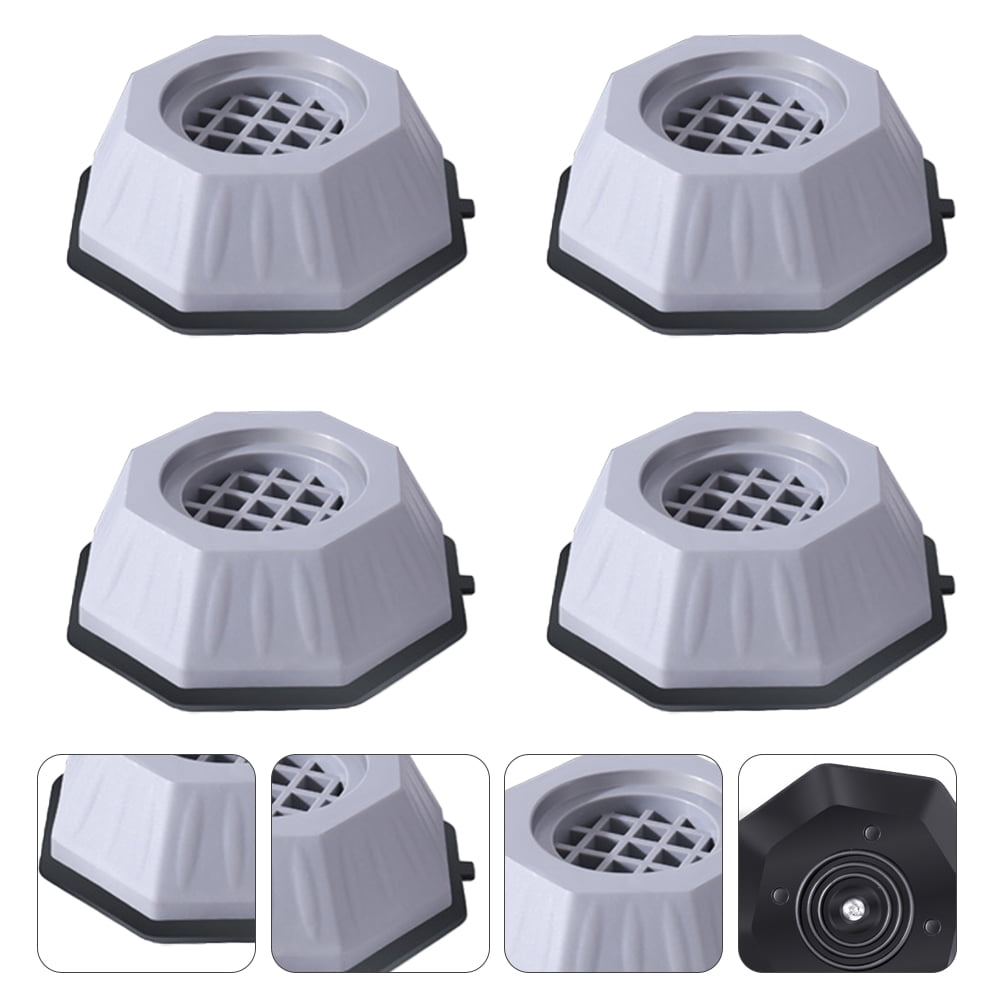 GOOHOCHY 4-Pack Heightening Pads for Washing Machine Feet, Anti- Furniture Pads, Gray Mat Accessories