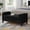 Black-Ottoman with Armrest & Pillows, variant on 51" Storage Ottoman Bench with Arms and Pillows, Large Boucle Upholstered Tufted End of Bed Bench with Thick Padded Seat for Entryway, Living Room,Bedroom, Dark Gray