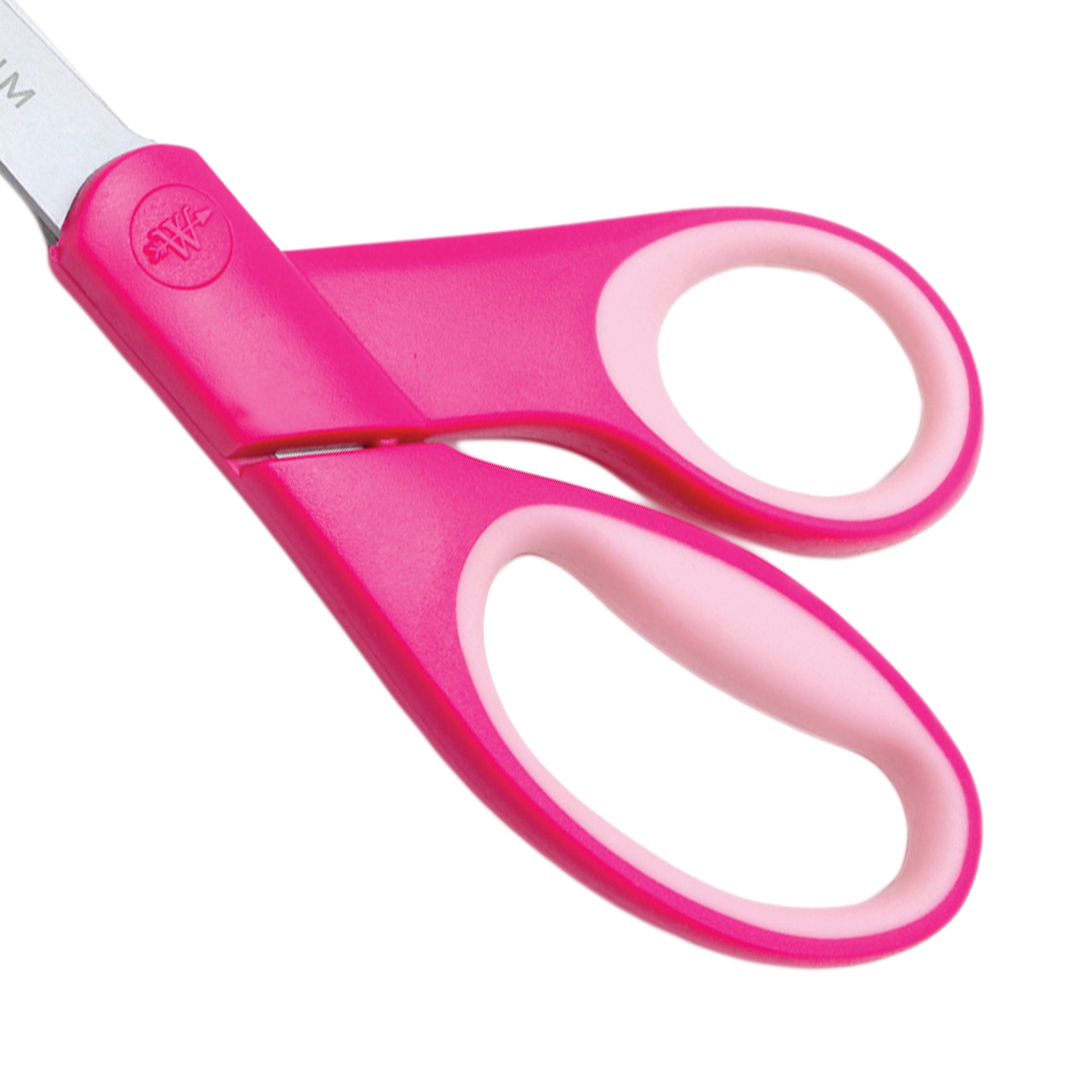 Westcott Titanium Bonded Scissors, 8", Bent, Pink, for Craft, 1-Count, High School Age