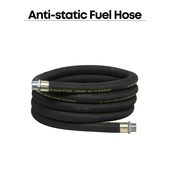 Groz Replacement Anti-Static Fuel Hose, 20 feet Long,  3/4" NPT