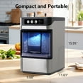 thumbnail image 5 of Balichun Nugget Ice Maker Countertop, Pebble Ice Maker Machine with Soft Chewable Ice, 41lbs/24H, Self-Cleaning, One-Click Operation, Stainless Steel, Crushed Ice Maker for Home Kitchen Office, 5 of 12