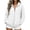 White, variant on Drawstring Hoodies Women Zip Up Long Sleeves Hooded Oversized Sweatshirt Fleece Jackets Spring Fall Office Business Work Coats with Pockets