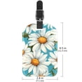 thumbnail image 6 of Square 2Pack PU Leather Daisy Cruise Luggage Tag with Privacy Cover and Name ID Tag for Travel Handbags Backpacks Luggage Tags, 6 of 6