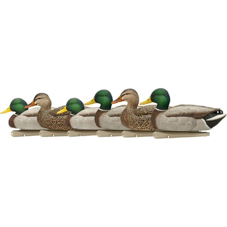 Avian-X Topflight Open Water Duck Durable Realistic Hunting Floating Mallard Decoys Pack of 6 AVX8060