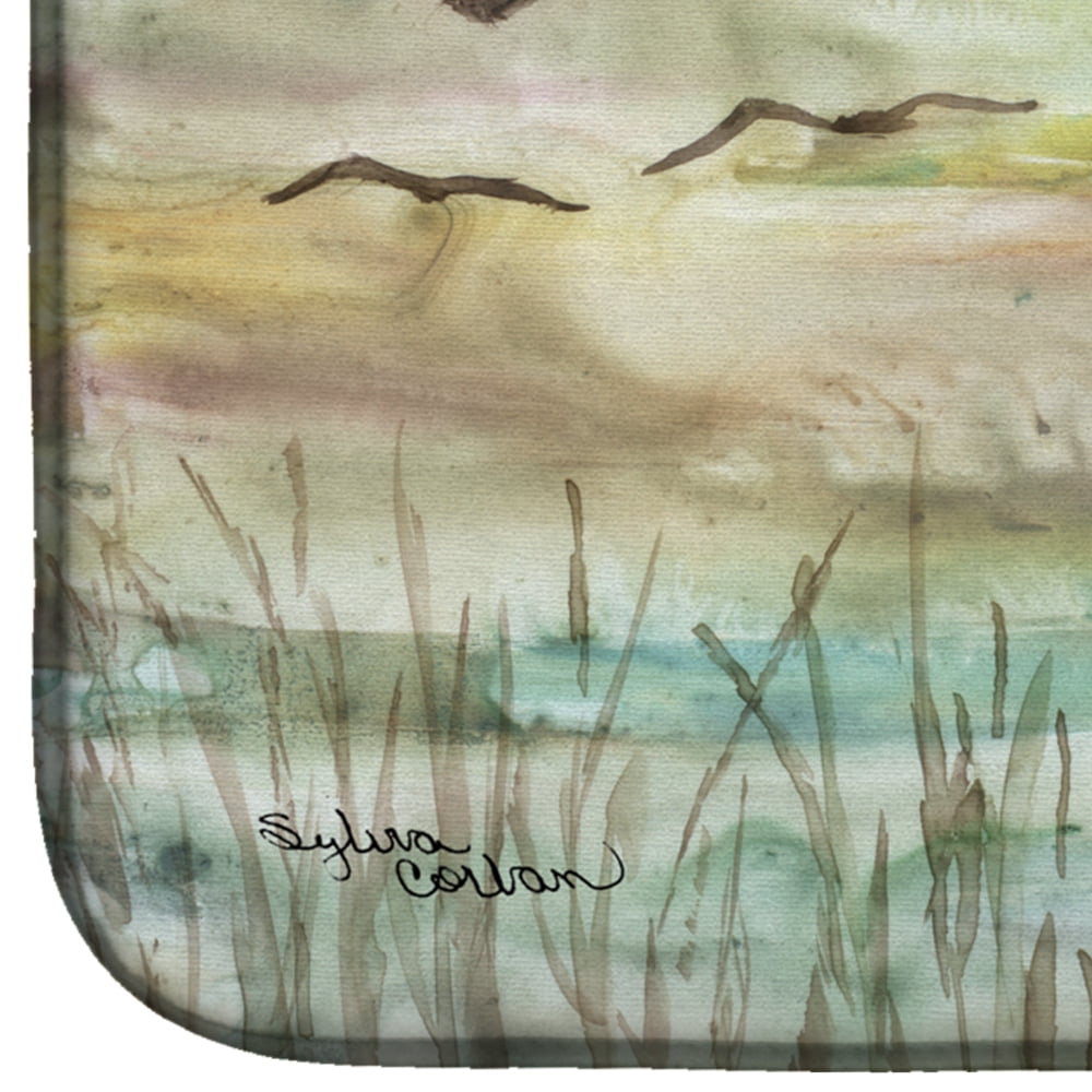 Brown Pelican Sunset Dish Drying Mat