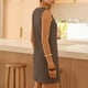 thumbnail image 5 of TaTaai Women's Sleeveless Slip Dress Solid Color Round Neck Casual Side Slit Pullover Dress Lightweight Stretchy Polyester Blend Gift, 5 of 6