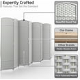 thumbnail image 6 of Tall Extra Wide Foldable Panel Partition Wall Divider, Double Hinged Room and Folding Privacy Screens, 6 feet, White, 6 of 7