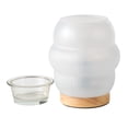 thumbnail image 6 of Mainstays Sculpted Glass Ribbed Fragrance Wax Melt Warmer, Soft Silver, 6 of 8