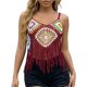 thumbnail image 1 of Mujeres de Verano Tops Casual Gancho de Mano Color Mixto Patchwork Strapless Borded Top para las Mujeres de Verano, Moda Casual Ligero, 1 of 5