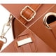 thumbnail image 5 of Set de bolso sintético de cuero sintético de 3 piezas para mujer | Bolso de hombro grande de mano y bandolera | Hardware rectangular de cierre magnético de cierre de presión | Incluye 2 bolsas, 5 of 9