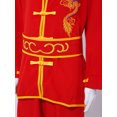 thumbnail image 6 of ranrann Kids Boys Kung Fu Uniform Set Traditional Chinese Embroidered Tai Chi Wing Chun Suit Sport Red 130, 6 of 7