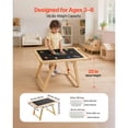 thumbnail image 4 of KFFKFF Wooden Sensory Table for Toddlers, Kids Activity Table with Reversible Double-Sided Board, Storage Bins, Ideal for Sand and Water Play, Drawing, Studying, and Dining, 4 of 9