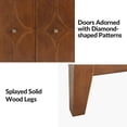 thumbnail image 4 of 4 Doors Storage Sideboard Mid-century Wooden Buffet Cabinet with Adjustable Shelves Walnut, 4 of 7