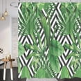 thumbnail image 2 of Green LeavesShower Curtain Design Heavy Duty & Waterproof Bathtubs Hotel Bathroom Decor, 2 of 10