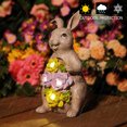 thumbnail image 1 of Luces De Decoraciones De Jardín Lámpara solar de resina de dibujos animados, estatua de animal retro, linterna para festivales, adornos (D), 1 of 6