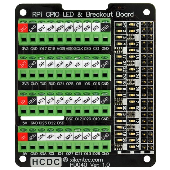Placa de conexión HAT HCDC RPi GPIO LED de estado para Raspberry Pi