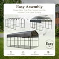 thumbnail image 6 of Alpha Joy 14' x 25' RV Carport Heavy Duty Metal Hardtop Carport Kits Galvanized Steel Roof Multi-Purpose Moto Home Shelter for Car, Truck, 6 of 7