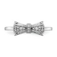 thumbnail image 4 of 14k White Gold Diamond Bow Ring RM3767, 4 of 5