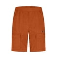 thumbnail image 4 of Men's Cargo Shorts Elastic Waist Casual Loose Shorts Summer Athletic Running Tennis Sports Workout Shorts with Pockets, 4 of 6