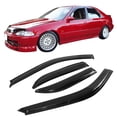 thumbnail image 2 of Ikon Motorsports Compatible with 92-95 Honda Civic Sedan Acrylic Window Vent Visor Deflector Rain Guard 4Pc Outside Mount 1992 1993 1994 1995, 2 of 9