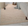 thumbnail image 2 of EORC Pink Hand-Woven Wool Contemporary Natural Wool Flat Area Rug, 2 of 10