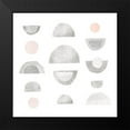thumbnail image 2 of Scarvey, Emma 12x12 Black Modern Framed Museum Art Print Titled - Half Circles II, 2 of 5