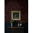 thumbnail image 2 of A-Street Prints Shadow Merlot Flocked Damask Wallpaper, 2 of 7