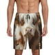 thumbnail image 1 of Balery Cow With Butterflies Pantalones cortos de pijama de punto de algodón para hombre con cinturilla y bolsillos-XX-Large, 1 of 6