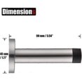 thumbnail image 2 of 2 Pack of White 304 Stainless Steel Thicken 1mm Soundproof Door Bumpers with Wall Protectors for SBSG Door Stopper, 2 of 5