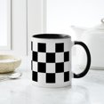 thumbnail image 4 of CafePress - BLACK AND WHITE Checkered Pattern Mugs - 11 oz Ceramic Mug - Novelty Coffee Tea Cup, 4 of 4