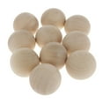 thumbnail image 2 of Abbracc 10/20 Pcs Perles Rondes en Bois Espaceur Rond Sans Trou pour Peinture DIY 50MM, 2 of 9