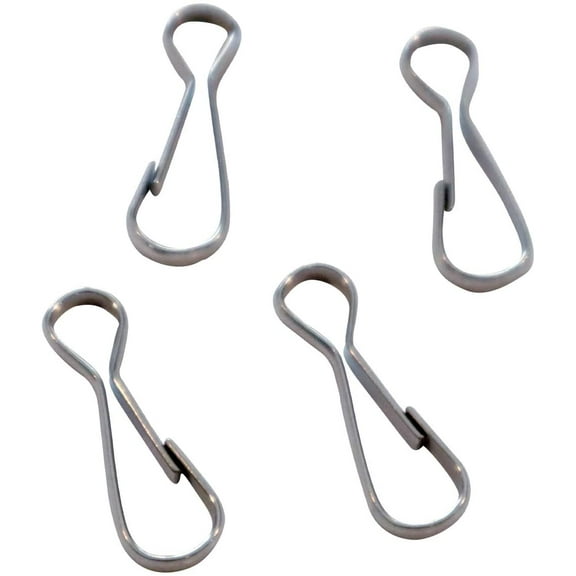 10 Pack - Premium J Hook Spring Clips for DIY Lanyards & Keychains - 1 1/4 Inch Durable Snaps for Craft Making Mask Lanyard Cord, Badge Holders, Jewelry & Purse Zipper Pulls by Specialist ID (Silver)