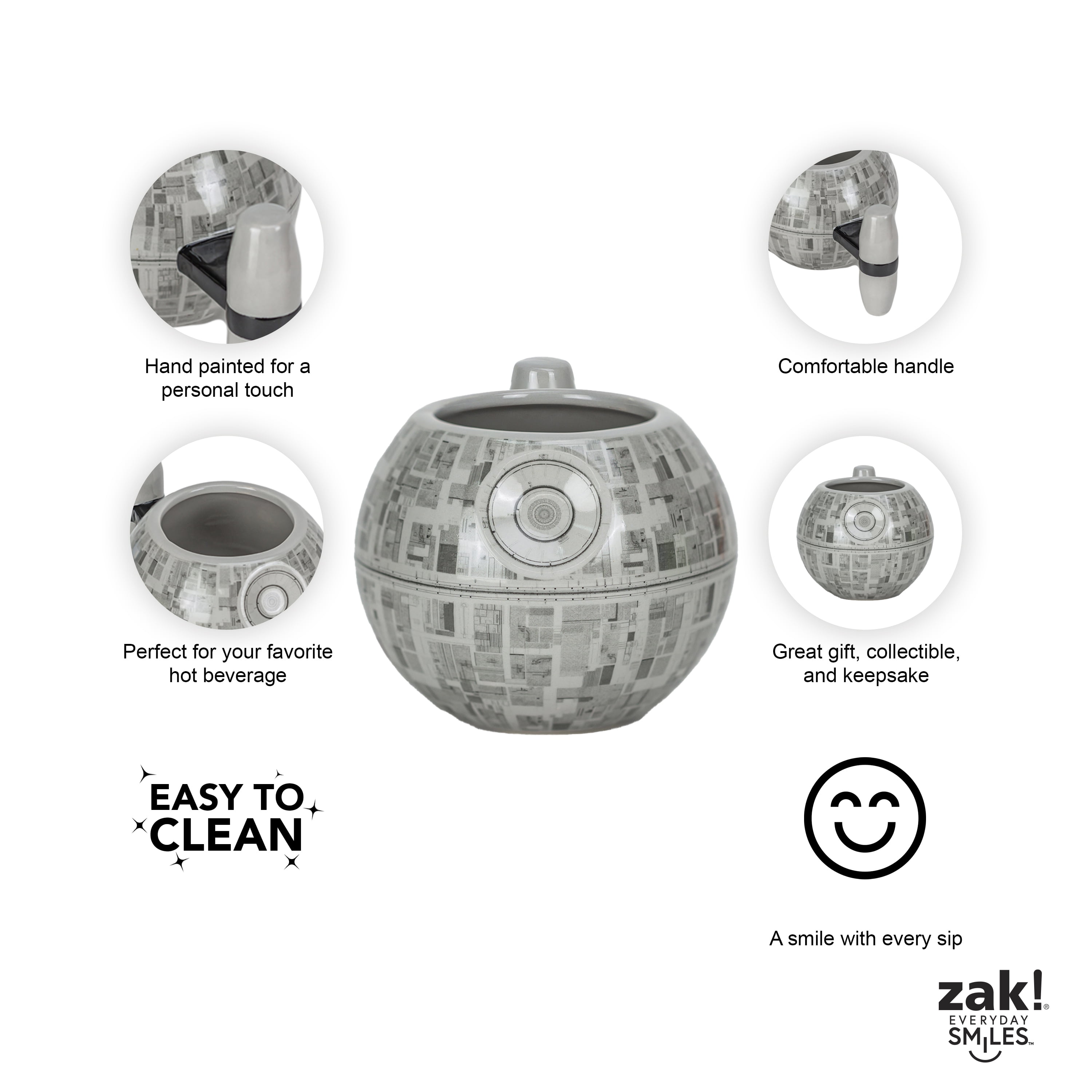 Zak Designs Star Wars Sculpted Mug, Death Star - Walmart.com Zak Designs Star Wars Sculpted Mug, Death Star - Walmart.com