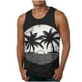 thumbnail image 1 of Hombres Moda Casual sin Mangas Impresión Suéter Cuello Redondo Tanque Deportivo, 1 of 4