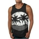 thumbnail image 1 of Hombres Moda Casual sin Mangas Impresión Suéter Cuello Redondo Tanque Deportivo, 1 of 4
