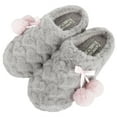 thumbnail image 5 of Jessica Simpson Girls Plush Slip-On Clogs - Comfy Memory Foam Slipper House Shoe with Cute Hearts and Pom Poms for Kids, 5 of 9