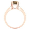 thumbnail image 4 of Clara Pucci 14K Rose Gold 2.45ct Champagne Solitaire with Accents Ring, 4 of 8