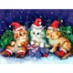 thumbnail image 1 of Cuadros Decorativos (DB7184) 5D Kit Rhinestone DIY Navidad Gato Cuadrado Diamante Pintura Artesanía 30x40cm Ehuebsd embutido en tela, 1 of 1