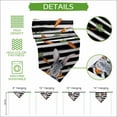 thumbnail image 5 of Grey Bunny Easter Table Runner Linen Burlap Table Runner 72 Inches Long Rabbits Spring Botanical Black White Stripe Dresser Scarves for Kitchen Island Coffee Dining Party Holiday Decor 18"x72", 5 of 8
