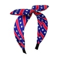 thumbnail image 3 of HuangHuanChen Headbands for Women Wide Knotted Bow Headband for Young Women Hair Accessories Bunny Ear Headband Patriotic Holiday Dress Up Accessories For Women 4th Of July Dark Blue One Size, 3 of 6
