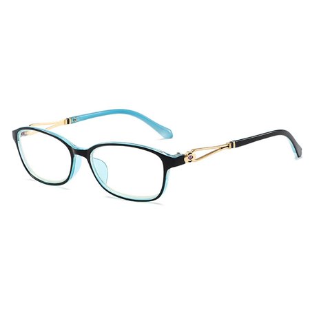 Men Women Portable Eye Protection Vintage Reading Glasses Ultra Light Frame Anti-Blue Light Eyeglasses BLUE STRENGTH 400