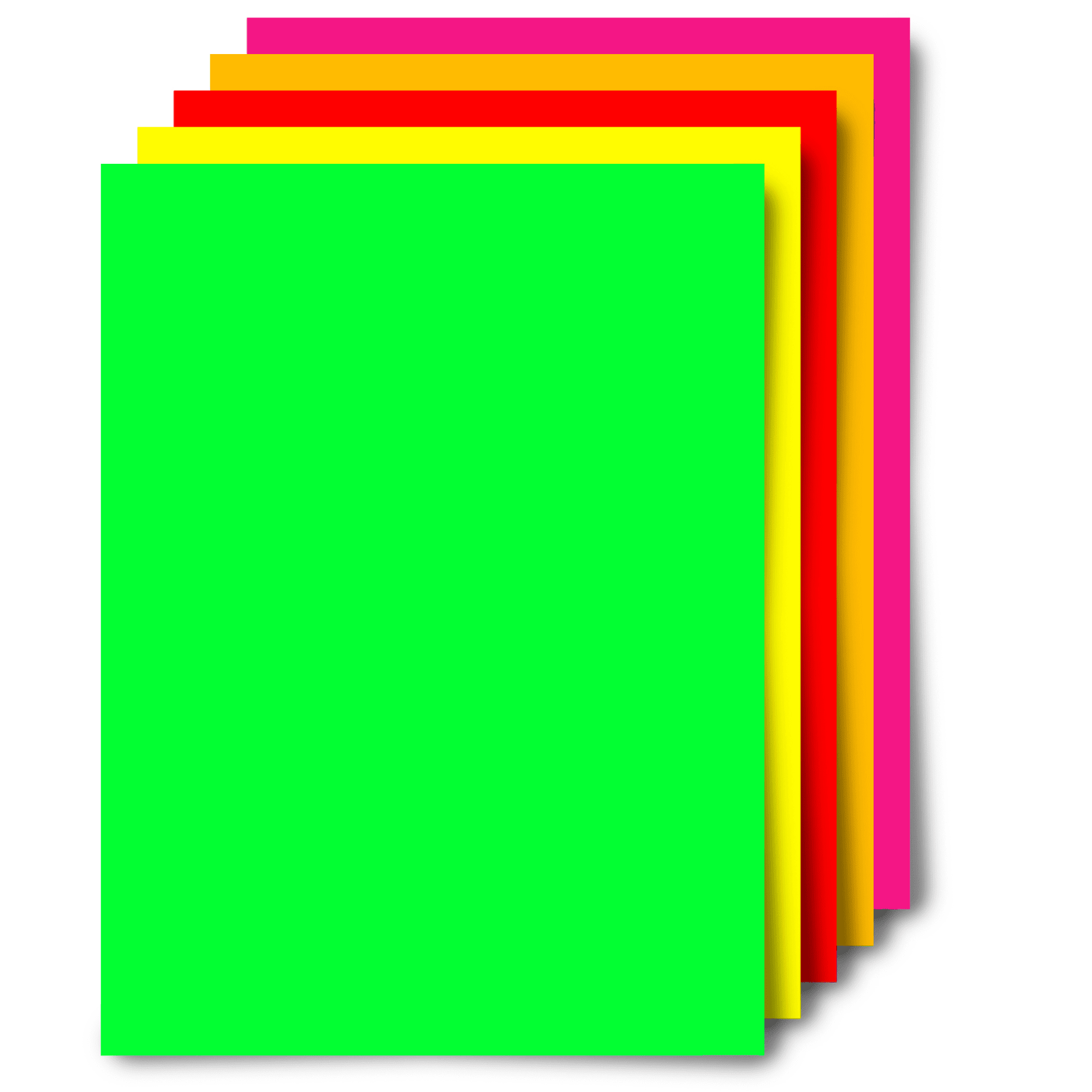 Office Depot Fluorescent Poster Boards, 11in. x 14in., Assorted Fluorescent Colors, Pack Of 5, 23500