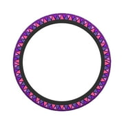 XMXY Car Steering Wheel Cover, Tribal Purple Seamless Non-Slip Jeep Truck Universal Elastic Steering Wheel Protector 15 inch