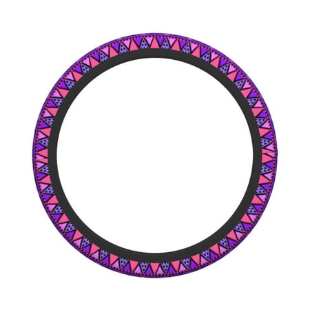 XMXY Car Steering Wheel Cover, Tribal Purple Seamless Non-Slip Jeep Truck Universal Elastic Steering Wheel Protector 15 inch